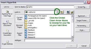 browse for files dialog box