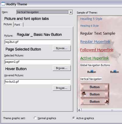 Modify Button Dialog Box